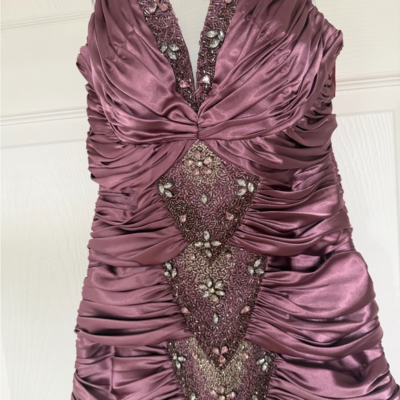 satin rouge Dresses & Skirts - Elegant Purple Evening Dress